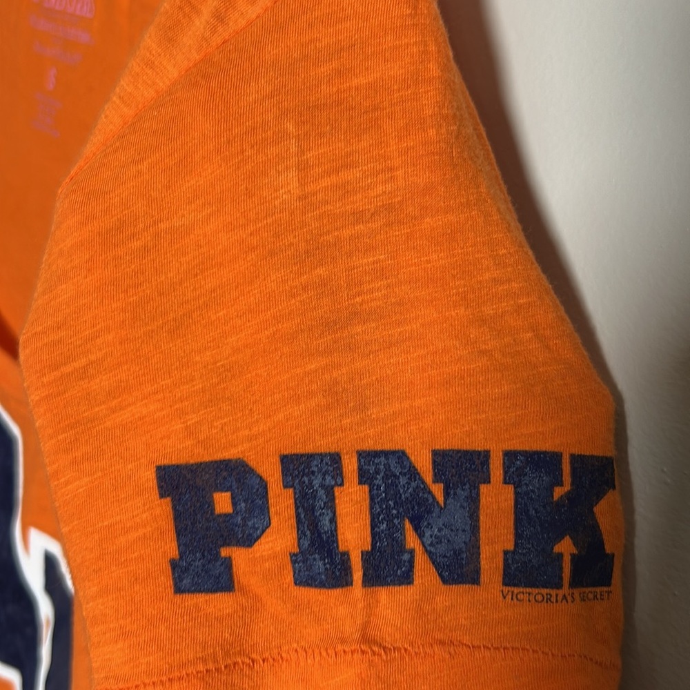 Victoria Secret Pink X Auburn University scoop neck Short Sleeve Shirt Sz Small - Picture 6 of 12